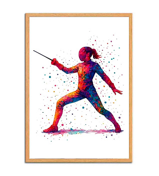 Плакат Фехтование (30смх21см)