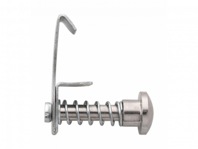 Фиксатор с винтом и кнопкой для двухполюсной вилки ПБТ